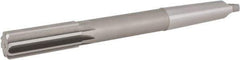 Hertel - 1-1/16" High Speed Steel 10 Flute Chucking Reamer - Straight Flute, Morse Taper Shank, 2-3/4" Flute Length, 10-1/2" OAL - Apex Tool & Supply