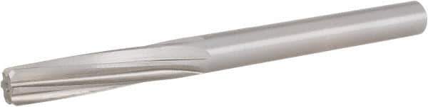 Hertel - Letter X High Speed Steel 6 Flute Chucking Reamer - Spiral Flute, 0.397" Straight Shank, 1-3/4" Flute Length, 5-1/8" OAL - Apex Tool & Supply