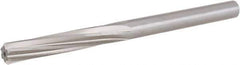 Hertel - Letter E High Speed Steel 6 Flute Chucking Reamer - Spiral Flute, 1/4" Straight Shank, 1-1/2" Flute Length, 4" OAL - Apex Tool & Supply
