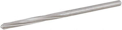 Hertel - #37 High Speed Steel 4 Flute Chucking Reamer - Spiral Flute, 0.104" Straight Shank, 7/8" Flute Length, 2-1/2" OAL - Apex Tool & Supply