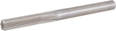 Hertel - 0.4385" High Speed Steel 6 Flute Chucking Reamer - Straight Flute, Straight Shank, 1-3/4" Flute Length, 5-1/2" OAL - Apex Tool & Supply