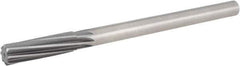 Hertel - 21/32" Cobalt 8 Flute Chucking Reamer - Spiral Flute, 9/16" Straight Shank, 2-1/4" Flute Length, 9" OAL - Apex Tool & Supply