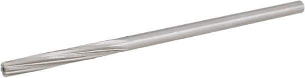 Hertel - 7/32" Cobalt 6 Flute Chucking Reamer - Spiral Flute, 0.2792" Straight Shank, 1-1/2" Flute Length, 6" OAL - Apex Tool & Supply