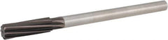 Hertel - 11/16" High Speed Steel 8 Flute Chucking Reamer - Spiral Flute, 9/16" Straight Shank, 2-1/4" Flute Length, 9" OAL - Apex Tool & Supply