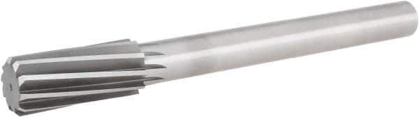 Hertel - 1-5/16" High Speed Steel 10 Flute Chucking Reamer - Spiral Flute, 1" Straight Shank, 3" Flute Length, 11-1/2" OAL - Apex Tool & Supply