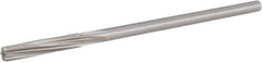 Hertel - Letter E High Speed Steel 6 Flute Chucking Reamer - Spiral Flute, 0.2405" Straight Shank, 1-1/2" Flute Length, 6" OAL - Apex Tool & Supply