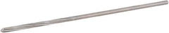 Hertel - 5/64" High Speed Steel 4 Flute Chucking Reamer - Spiral Flute, 0.072" Straight Shank, 3/4" Flute Length, 3" OAL - Apex Tool & Supply