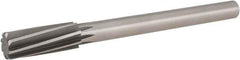 Hertel - 1-3/8" High Speed Steel 10 Flute Chucking Reamer - Spiral Flute, 1" Straight Shank, 3-1/4" Flute Length, 12" OAL - Apex Tool & Supply