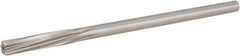 Hertel - 17/64" High Speed Steel 6 Flute Chucking Reamer - Spiral Flute, 1/4" Straight Shank, 1-1/2" Flute Length, 6" OAL - Apex Tool & Supply