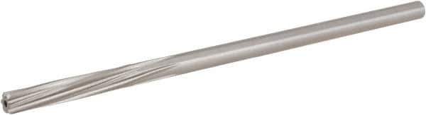 Hertel - 13/64" High Speed Steel 6 Flute Chucking Reamer - Spiral Flute, 0.1945" Straight Shank, 1-1/4" Flute Length, 5" OAL - Apex Tool & Supply