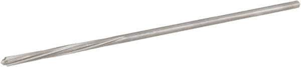 Hertel - 5/64" High Speed Steel 4 Flute Chucking Reamer - Spiral Flute, 0.072" Straight Shank, 3/4" Flute Length, 3" OAL - Apex Tool & Supply