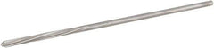 Hertel - 3/64" High Speed Steel 4 Flute Chucking Reamer - Spiral Flute, 0.0455" Straight Shank, 1/2" Flute Length, 2-1/2" OAL - Apex Tool & Supply