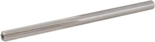 Hertel - #5 High Speed Steel 6 Flute Chucking Reamer - Straight Flute, 0.2055" Straight Shank, 1-1/4" Flute Length, 3-3/4" OAL - Apex Tool & Supply