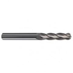 10mm Dia. - 100mm OAL - 30 Helix Bright CBD Ball Nose EM - 4 FL - Apex Tool & Supply