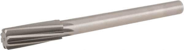 Hertel - 29/32" Cobalt 8 Flute Chucking Reamer - Spiral Flute, Straight Shank, 2-5/8" Flute Length, 10" OAL - Apex Tool & Supply