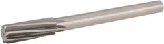 Hertel - 29/32" Cobalt 8 Flute Chucking Reamer - Spiral Flute, Straight Shank, 2-5/8" Flute Length, 10" OAL - Apex Tool & Supply