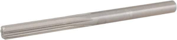 Hertel - 21/64" High Speed Steel 6 Flute Chucking Reamer - Straight Flute, 21/64" Straight Shank, 1-1/2" Flute Length, 4-5/8" OAL - Apex Tool & Supply