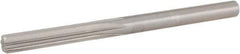 Hertel - 1/4" High Speed Steel 6 Flute Chucking Reamer - Straight Flute, 1/4" Straight Shank, 1-1/2" Flute Length, 4-1/8" OAL - Apex Tool & Supply