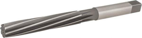 Hertel - 21/32" Diam, Straight Shank, 3.69" Flute, Hand Reamer - Spiral Flute, 7.38" OAL, Left Hand Spiral, Right Hand Cut, 8 Flutes, High Speed Steel - Apex Tool & Supply
