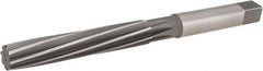 Hertel - 21/32" Diam, Straight Shank, 3.69" Flute, Hand Reamer - Spiral Flute, 7.38" OAL, Left Hand Spiral, Right Hand Cut, 8 Flutes, High Speed Steel - Apex Tool & Supply