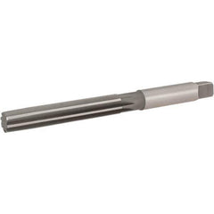 Hertel - 25/32" Diam, Straight Shank, 4.38" Flute, Hand Reamer - Straight Flute, 8-3/4" OAL, Right Hand Cut, 8 Flutes, High Speed Steel - Apex Tool & Supply