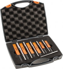 Hertel - #7/0 to #0 Pin, 0.0666 to 0.1638" Diam, 0.0497 to 0.1287" Small End, Straight Shank, Taper Pin Reamer Set - Apex Tool & Supply