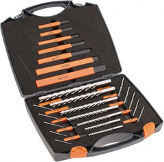 Hertel - #7/0 to #0 Pin, 0.0666 to 0.1638" Diam, 0.0497 to 0.1287" Small End, Straight Shank, Taper Pin Reamer Set - Apex Tool & Supply