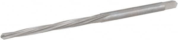 Hertel - #3/0 Pin, 0.1302" Diam, 0.1029" Small End, 9/64" Diam Straight Shank, 1-5/16" Flute, Taper Pin Reamer - Apex Tool & Supply