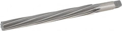 Hertel - #12 Pin, 1.05" Diam, 0.842" Small End, 3/4" Diam Straight Shank, 10" Flute, Taper Pin Reamer - Apex Tool & Supply