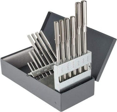 Hertel - 0.123" to 0.4995", Chucking Reamer Set - Straight Flute, Right Hand Cut, 14 Pieces - Apex Tool & Supply