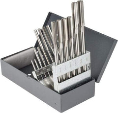 Hertel - 0.124" to 0.501", Chucking Reamer Set - Straight Flute, Right Hand Cut, 14 Pieces - Apex Tool & Supply