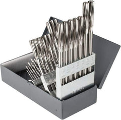 Hertel - 1/16" to 1/2", Chucking Reamer Set - Spiral Flute, Right Hand Cut, 29 Pieces - Apex Tool & Supply