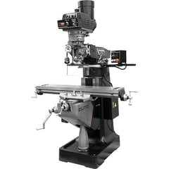 Jet - 9" Table Width x 49" Table Length, Electronic Variable Speed Control, 3 Phase Knee Milling Machine - R8 Spindle Taper, 3 hp - Apex Tool & Supply
