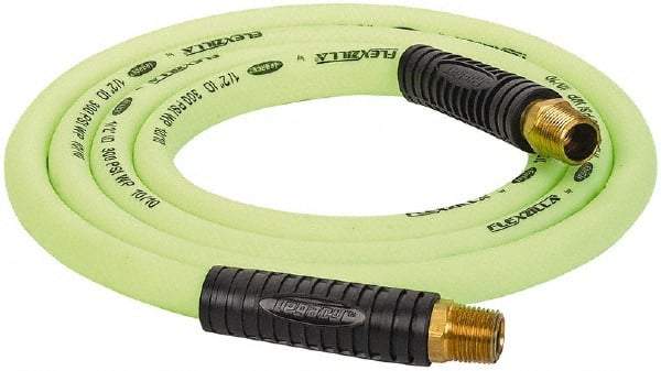 Legacy - 1/2" ID x 0.74" OD 8' Long Lead-In Whip Hose - FNPT x MNPT Swivel Ends, 300 Working psi, 140°, 1/2" Fitting, Green - Apex Tool & Supply