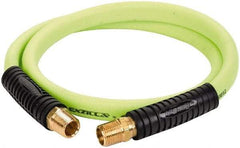 Legacy - 1/2" ID x 0.74" OD 4' Long Lead-In Whip Hose - FNPT x MNPT Swivel Ends, 300 Working psi, 140°, 1/2" Fitting, Green - Apex Tool & Supply