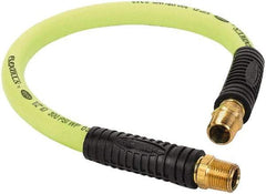 Legacy - 1/2" ID x 0.74" OD 2' Long Lead-In Whip Hose - FNPT x MNPT Swivel Ends, 300 Working psi, 140°, 1/2" Fitting, Green - Apex Tool & Supply