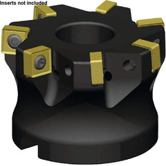 Kennametal - 9 Inserts, 3" Cut Diam, 1" Arbor Diam, 9.16mm Max Depth of Cut, Indexable Square-Shoulder Face Mill - 2° Lead Angle, 1-3/4" High, SN_J31252EN__ Insert Compatibility, Series KSSM - Apex Tool & Supply