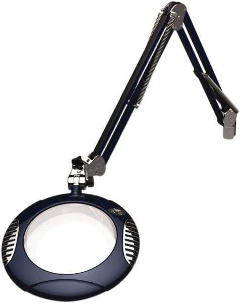 O.C. White - 43 Inch, Spring Suspension, Clamp on, LED, Spectre Blue, Magnifying Task Light - 8 Watt, 7.5 and 15 Volt, 2x Magnification, 5-1/4 Inch Wide, 7-1/2 Inch Long - Apex Tool & Supply