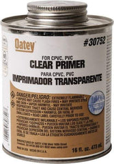 Oatey - 16 oz All Purpose Primer/Cleaner - Clear, Use with PVC - Apex Tool & Supply