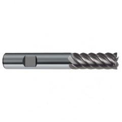 8mm Dia. - 63mm OAL - 45° Helix Bright Carbide End Mill - 6 FL - Apex Tool & Supply