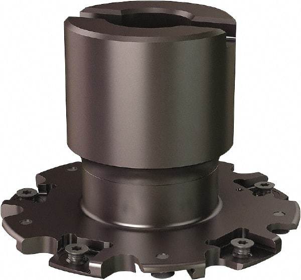 Seco - Shell Mount Connection, 0.8071" Cutting Width, 0.807" Depth of Cut, 3" Cutter Diam, 3/4" Hole Diam, 10 Tooth Indexable Slotting Cutter - R335.19 Toolholder, 335.19-1103 Insert - Apex Tool & Supply