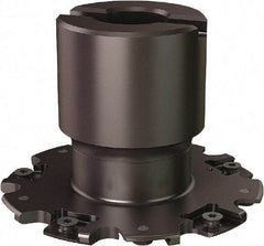 Seco - Shell Mount Connection, 0.8071" Cutting Width, 0.807" Depth of Cut, 3" Cutter Diam, 3/4" Hole Diam, 10 Tooth Indexable Slotting Cutter - R335.19 Toolholder, 335.19-1103 Insert - Apex Tool & Supply