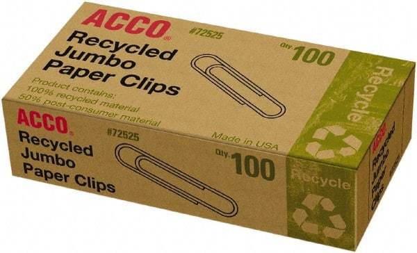 ACCO - 4-1/2" Wide Paper Fastener - Silver - Apex Tool & Supply