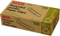 ACCO - 4-1/2" Wide Paper Fastener - Silver - Apex Tool & Supply