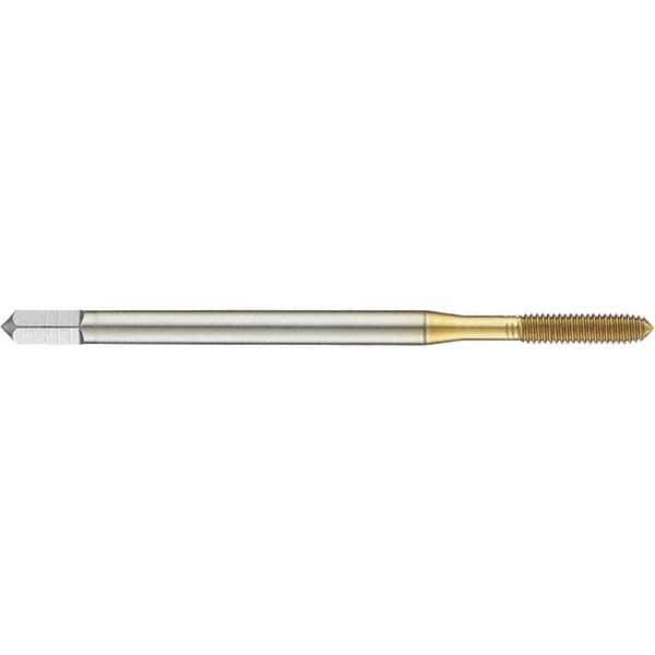 Guhring - M8x1.25 Metric 6HX D9/D10 Thread Limit Modified Bottoming Thread Forming Tap - High Speed Steel, TiN Finish, 90mm OAL, 35mm Thread Length, Right Hand Thread, Series 921 - Apex Tool & Supply