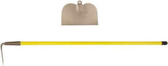Ampco - 4-1/2" High x 6" Wide Square Aluminum Hoe - 55" Long Fiberglass Straight Handle - Apex Tool & Supply