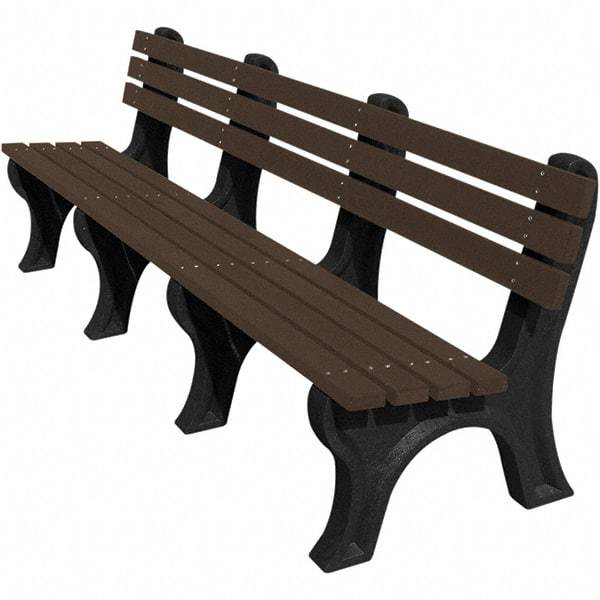 Vestil - 8' Long x 26-1/4" Wide, Recycled Plastic Bench Seat - Apex Tool & Supply
