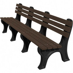 Vestil - 8' Long x 26-1/4" Wide, Recycled Plastic Bench Seat - Apex Tool & Supply