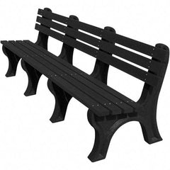 Vestil - 8' Long x 26-1/4" Wide, Recycled Plastic Bench Seat - Apex Tool & Supply