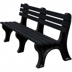 Vestil - 6' Long x 26-1/4" Wide, Recycled Plastic Bench Seat - Apex Tool & Supply